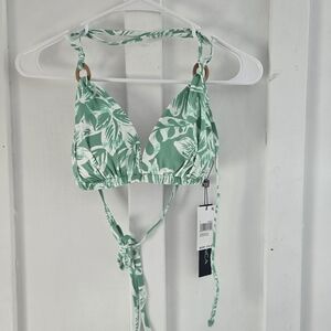 NWT La Blanca Batiki Balinese Halter Triangle Bikini Top - Size 10